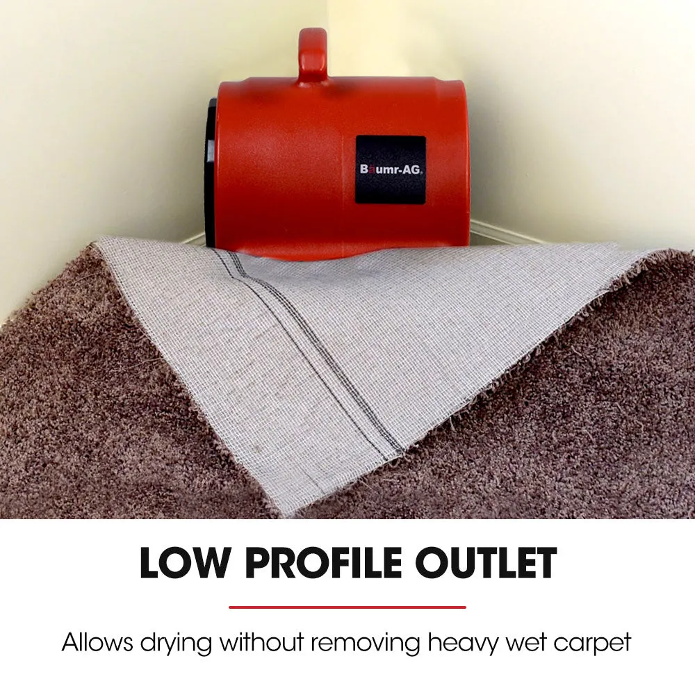 3-Speed Carpet Dryer Air Mover Blower Fan | 700CFM, Sealed Copper Motor, Poly Housing