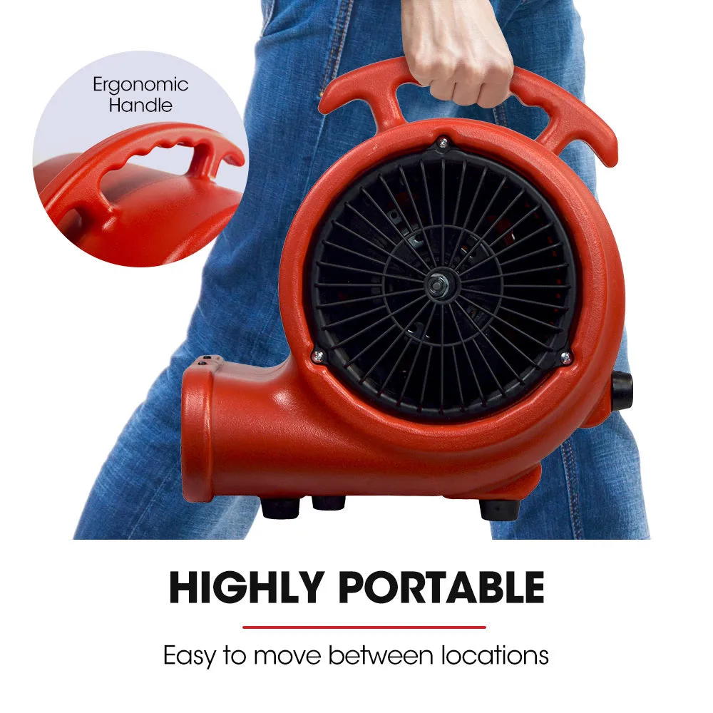 3-Speed Carpet Dryer Air Mover Blower Fan | 800CFM, Sealed Copper Motor, Poly Housing