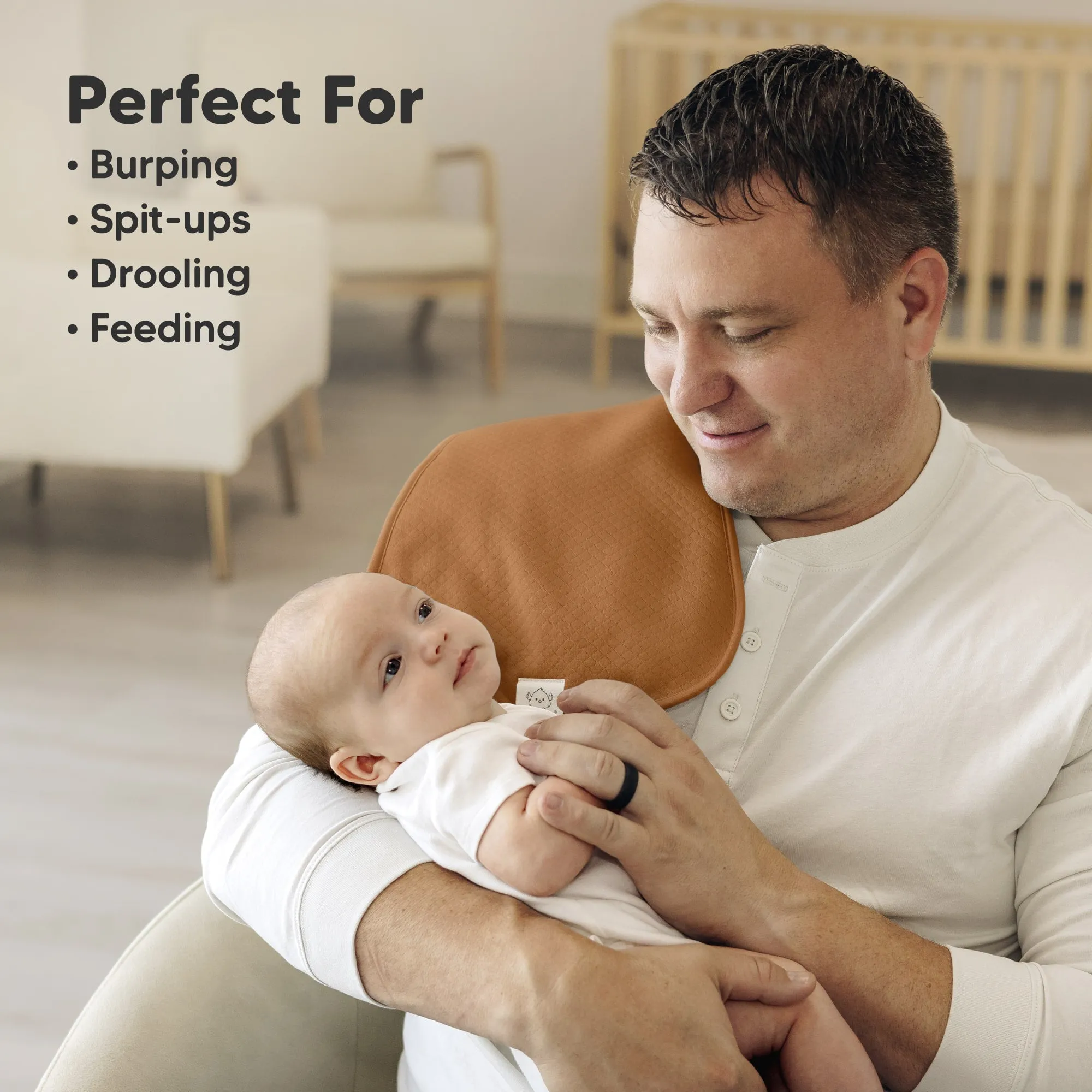5-Pack Urban Quin Burp Cloths (Hunter)
