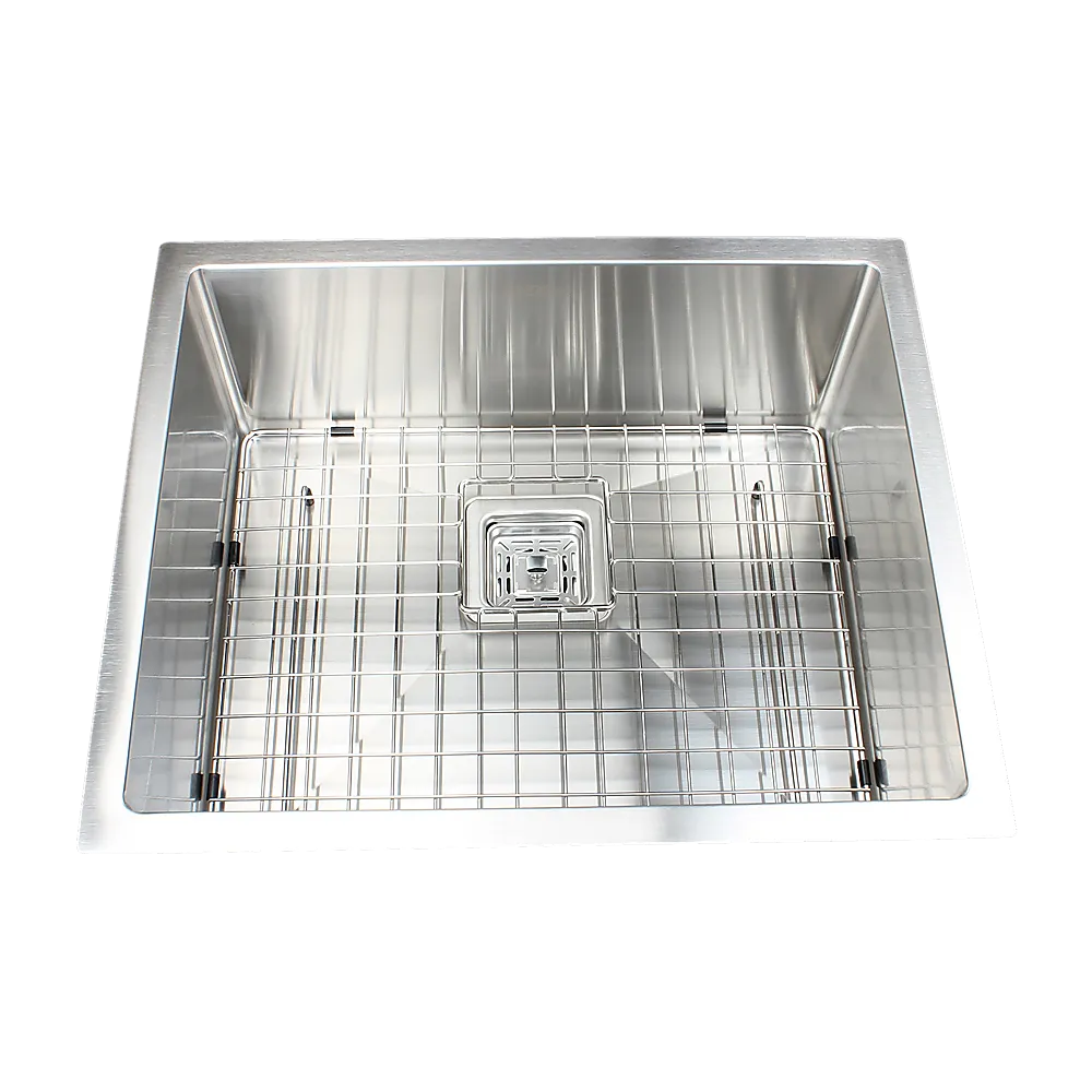 550x455mm Handmade 1.5mm Stainless Steel Undermount / Topmount Kitchen Sink | Square Waste