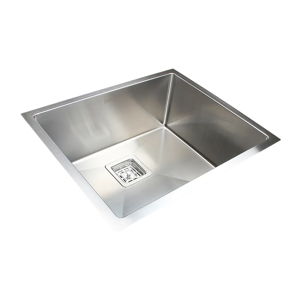 550x455mm Handmade 1.5mm Stainless Steel Undermount / Topmount Kitchen Sink | Square Waste