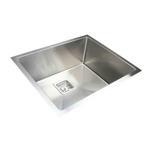 550x455mm Handmade 1.5mm Stainless Steel Undermount / Topmount Kitchen Sink | Square Waste