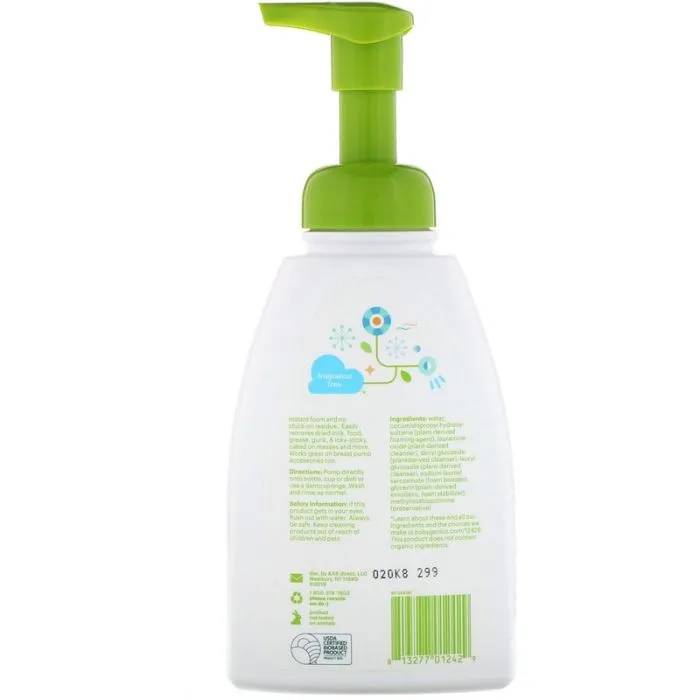 Babyganics Foaming Dish & Bottle Soap Fragrance Free 16Oz 473ml Exp: 07/23