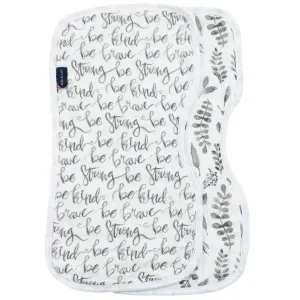 Bebe Au Lait Just Be   Leaves Muslin Burp Cloths