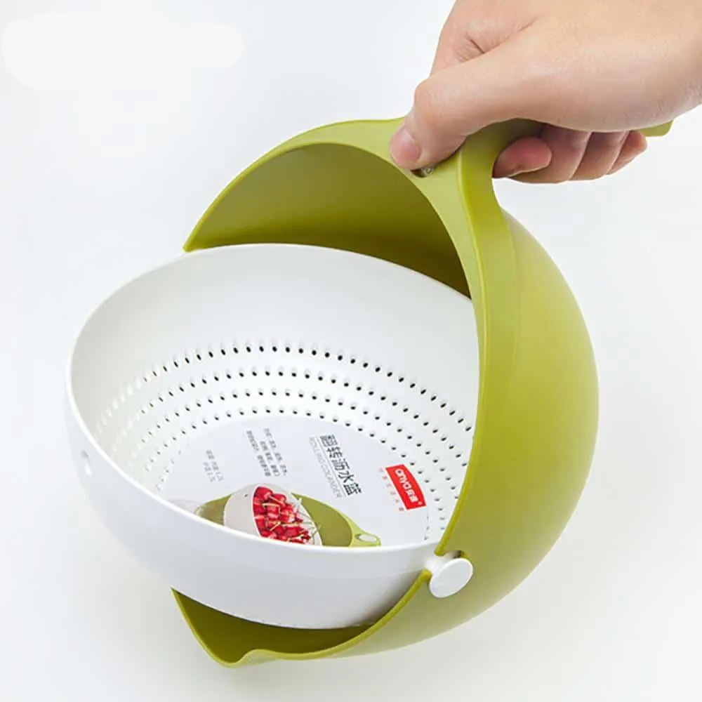 Double Drain Strainer Basket