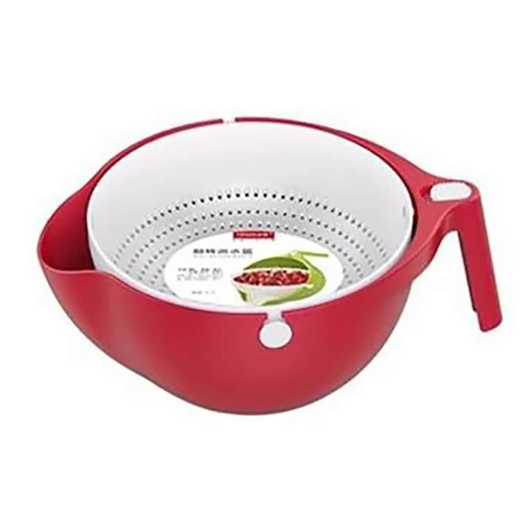 Double Drain Strainer Basket