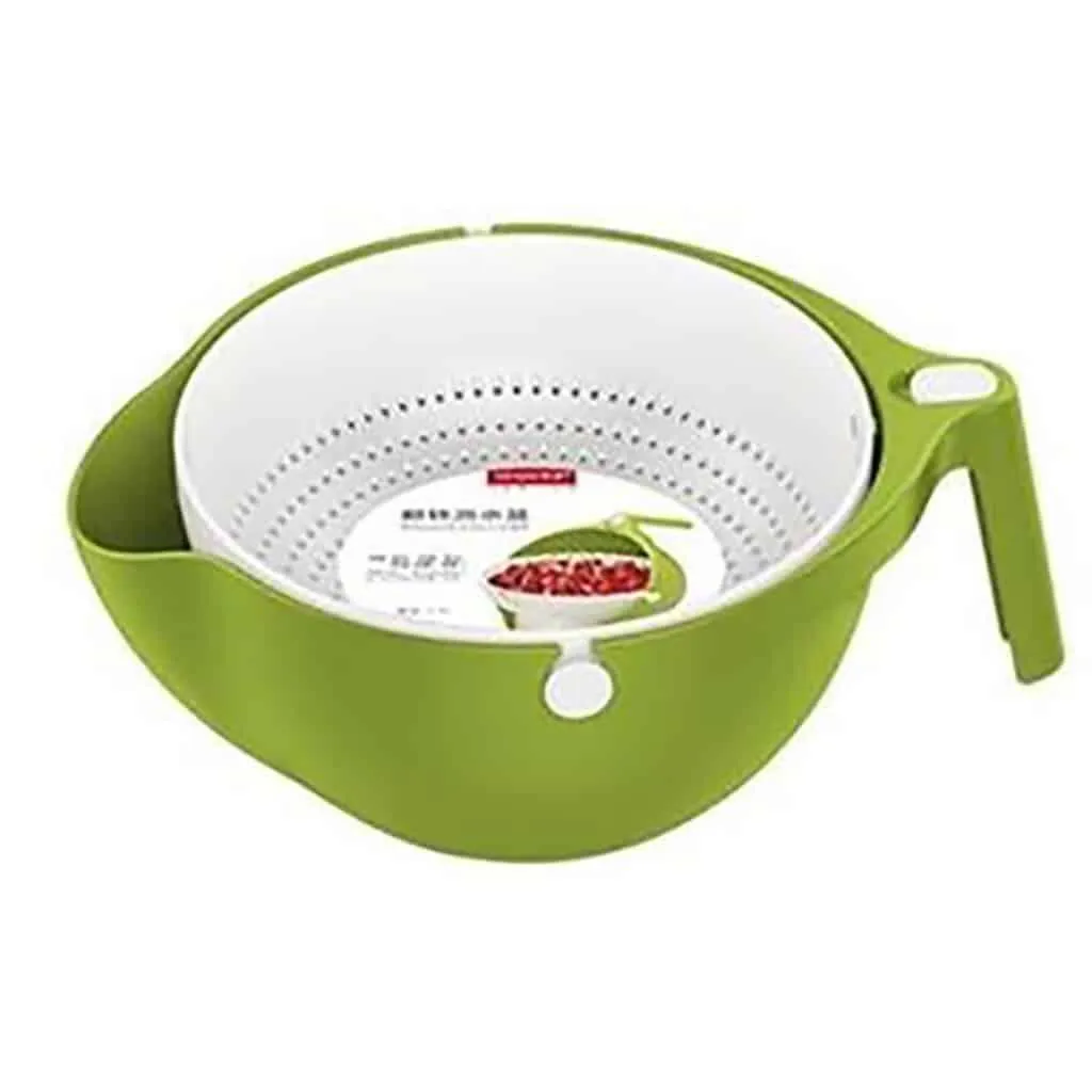 Double Drain Strainer Basket