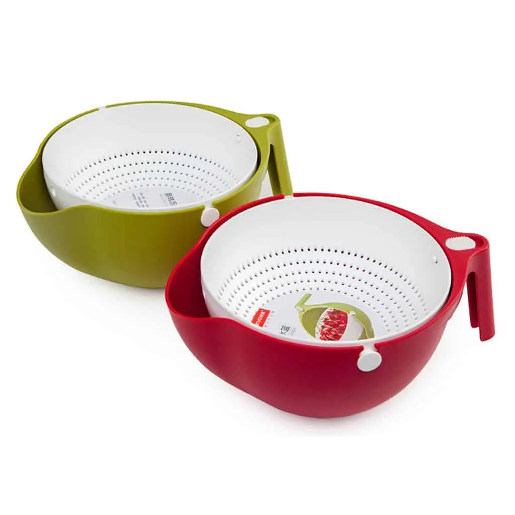 Double Drain Strainer Basket