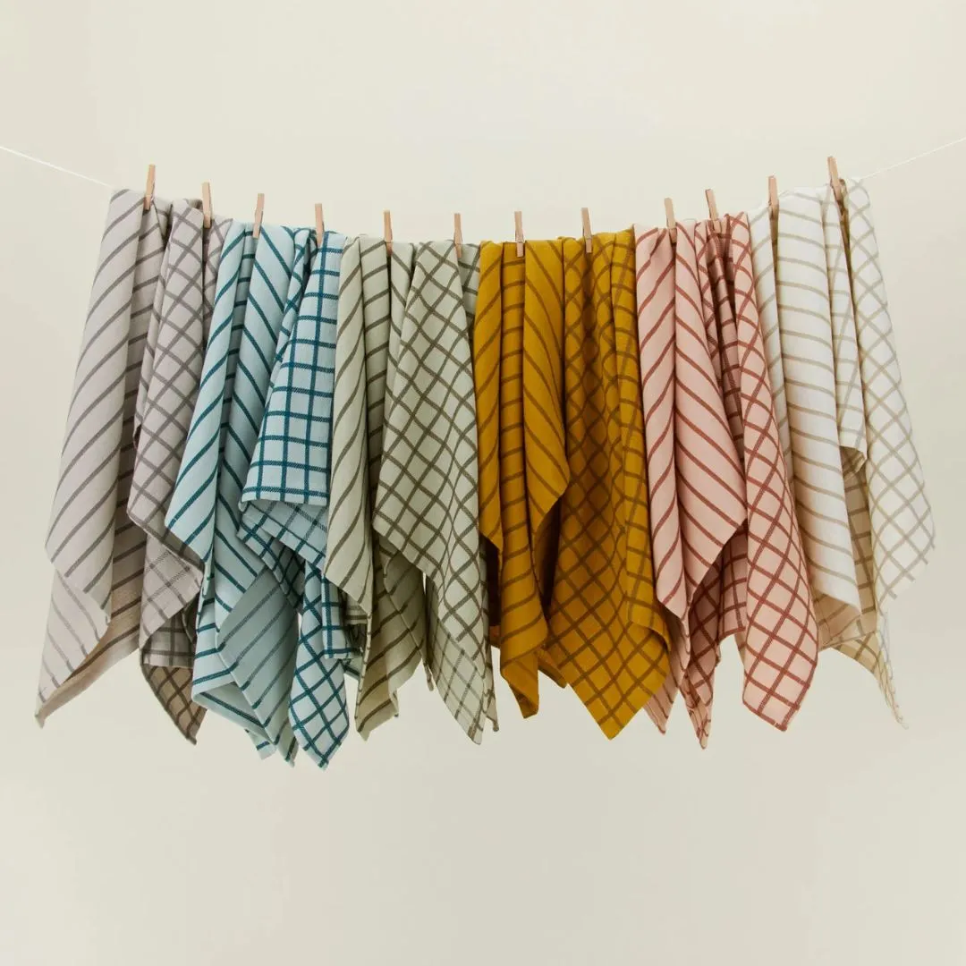Essential Yarn Dyed Dish Towel | Set of 2 (Blush   Terracotta)