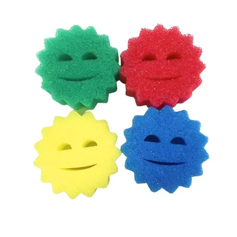 Honeycomb Cleaning Sponges, Efficient Dirt Removal, Comfortable Grip, Durable, Fun Design, Ideal for Dishwashing and Household Cleaning