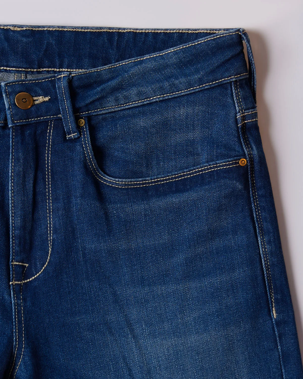 Indigo Mist Stretch Jeans - Dark Blue