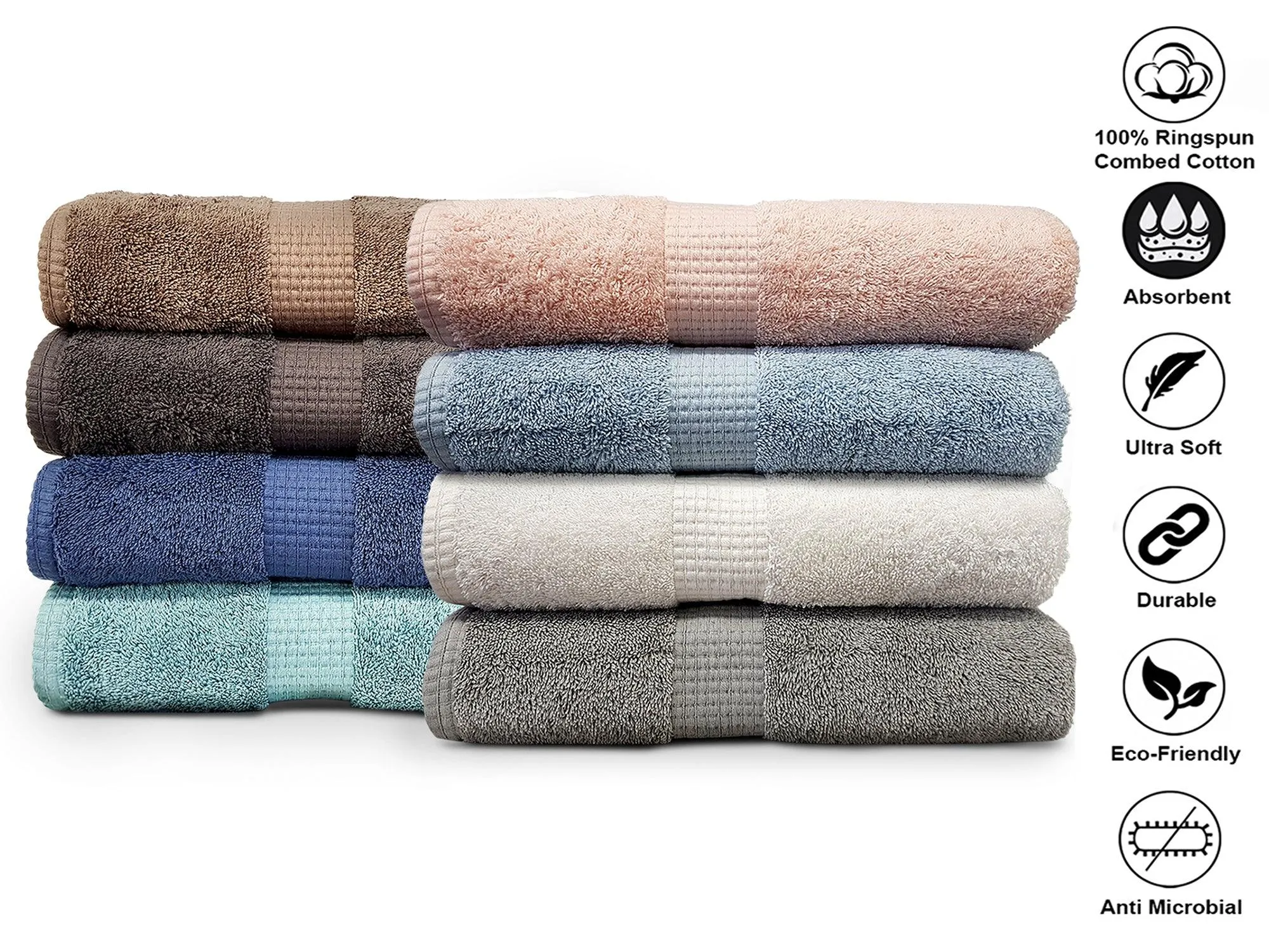 Lavish Touch Melrose 100% Cotton Luxury Hand Towels - Pack of 48