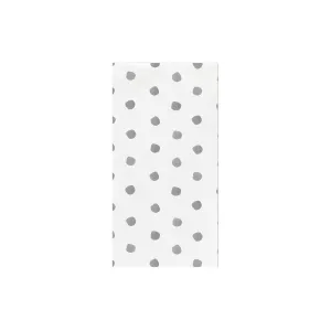 Papersoft Napkins Dot Light Gray Guest Towels (Pack of 20)