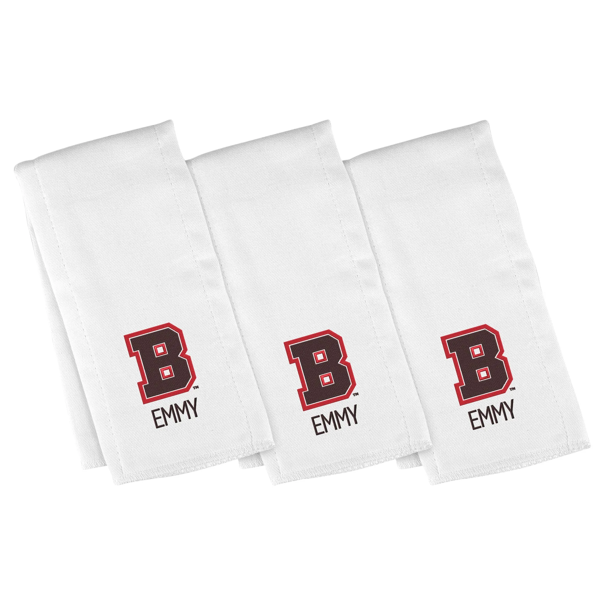 Personalized Brown Bears 3-Pack Burp Cloths