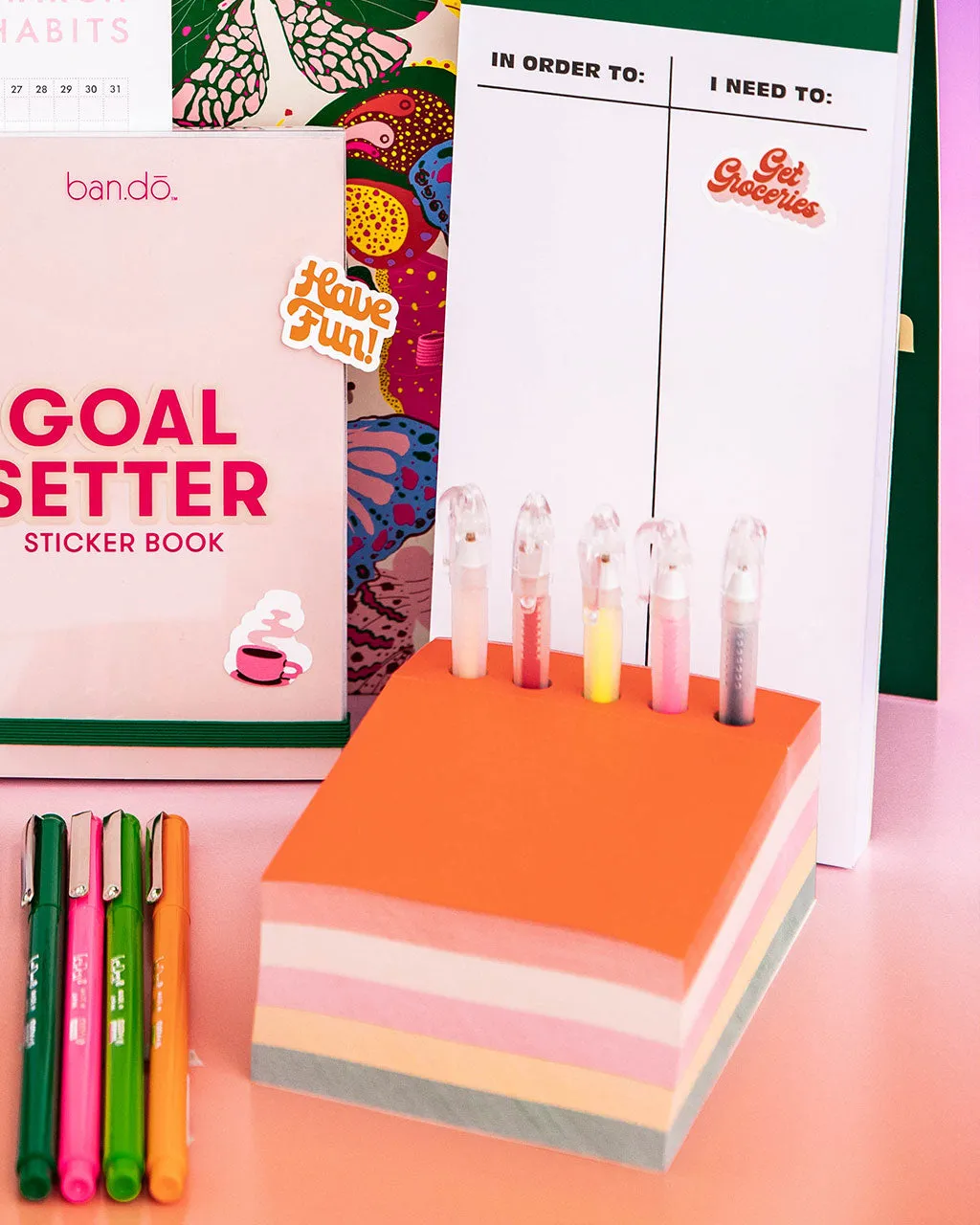 Rainbow Doodle Notepad with Gel Pens