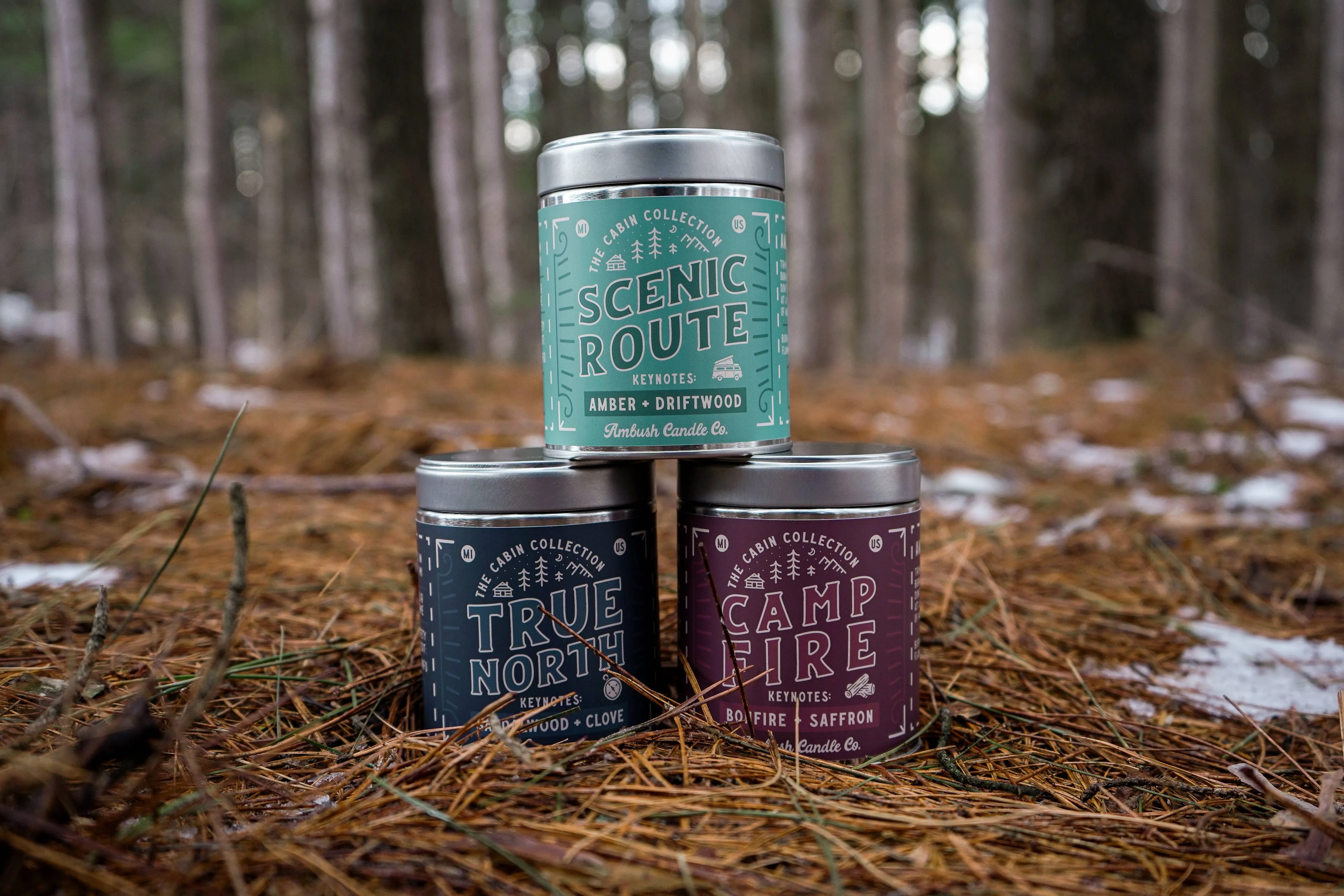 Scenic Route | Amber   Driftwood 14oz Soy Candle