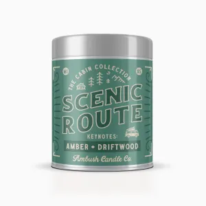 Scenic Route | Amber   Driftwood 14oz Soy Candle