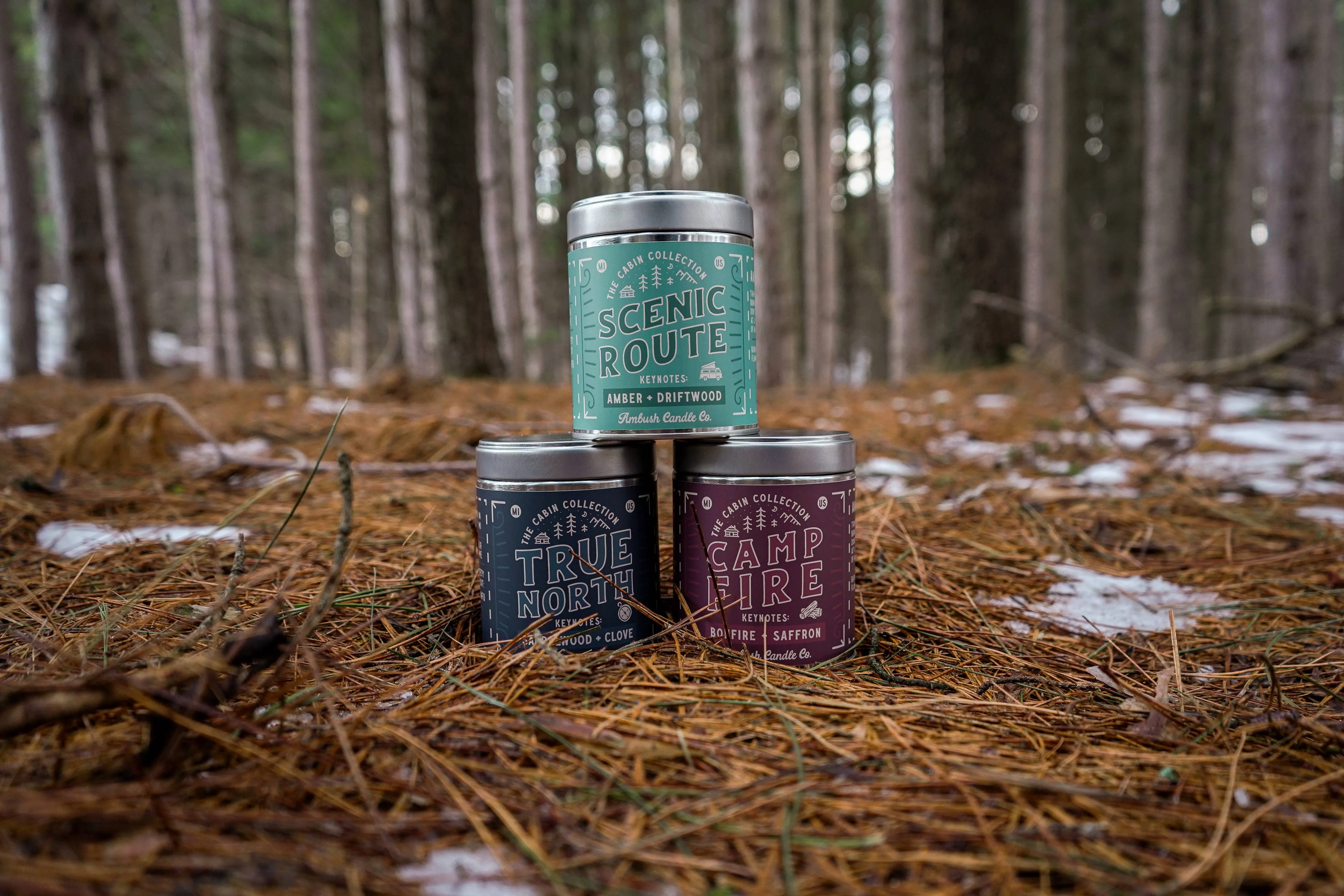 Scenic Route | Amber   Driftwood 14oz Soy Candle