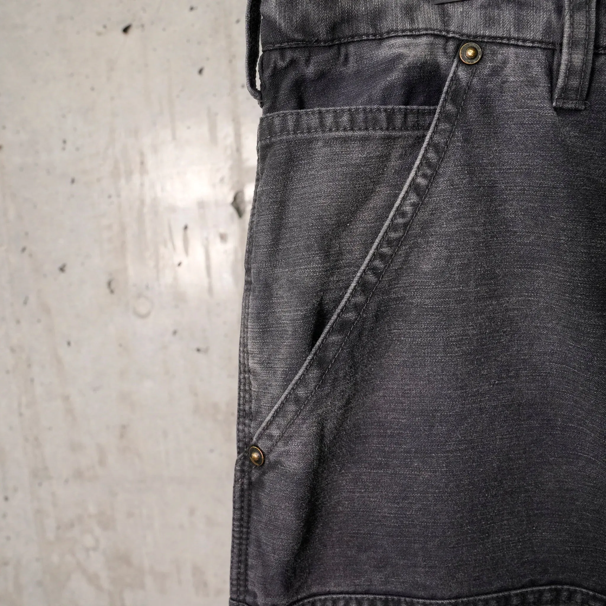 STAIN PAINTER PANTS / BLACK