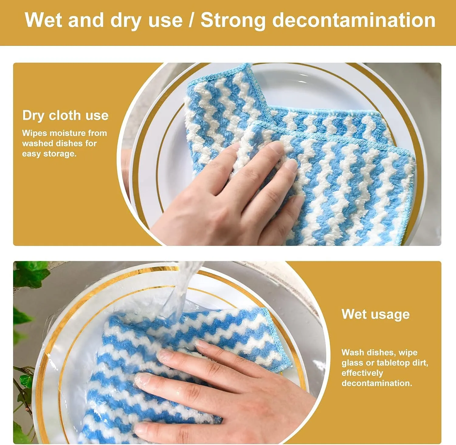 Thea Cotton Microfibre Cleaning Rag Super Absorbent Microfibre Cleaning Cloth Multipurpose Cleaning Towels Coral Fleece Scouring Cloth For Kitchen Cleaning Use (12)