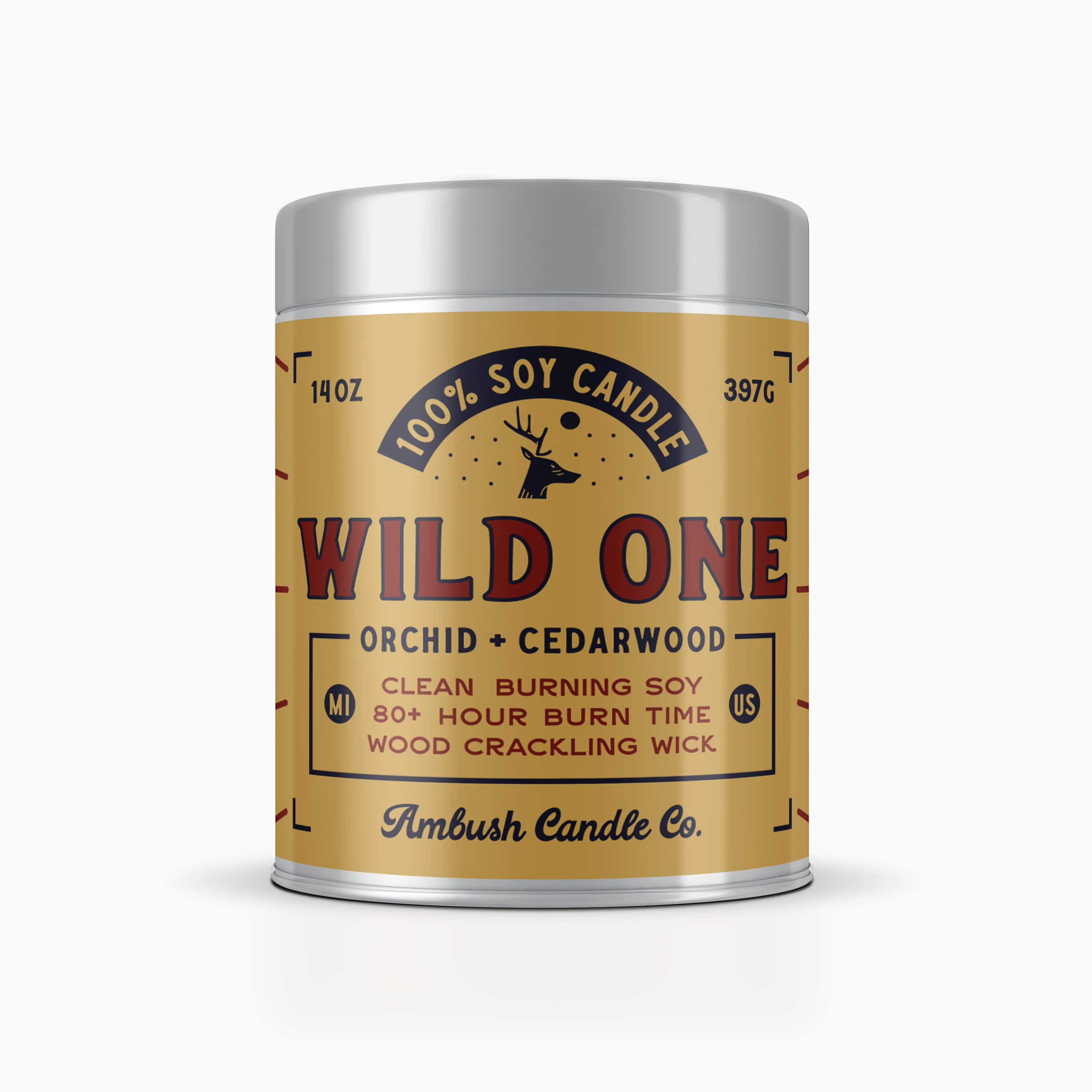 Wild One | Orchid   Cedarwood 14oz Soy Candle