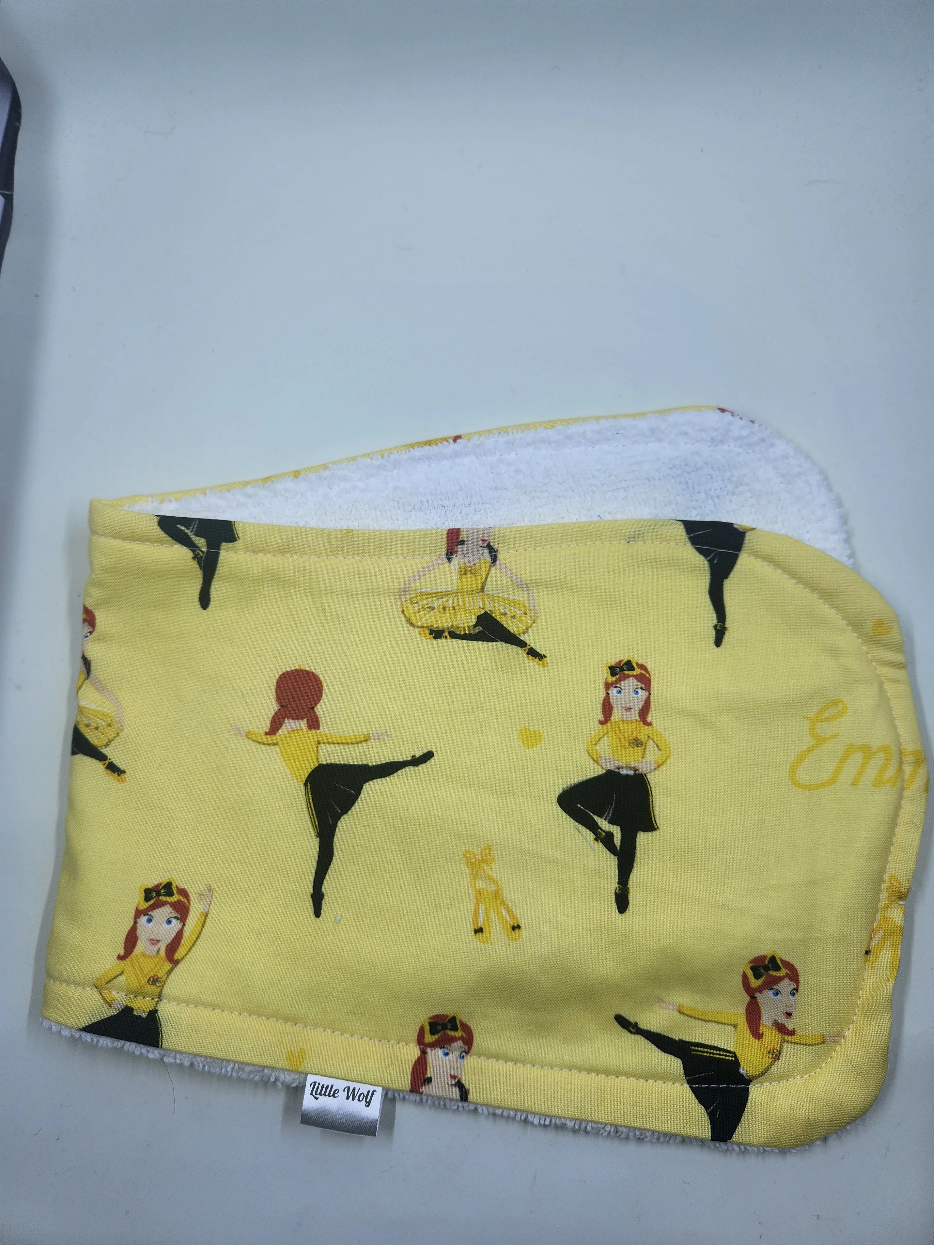 Yellow Wiggle  Burp Cloth